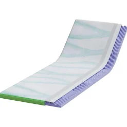 vidaXL matrastopper Wit en Groen 70 x 200 cm Jacquard Stof