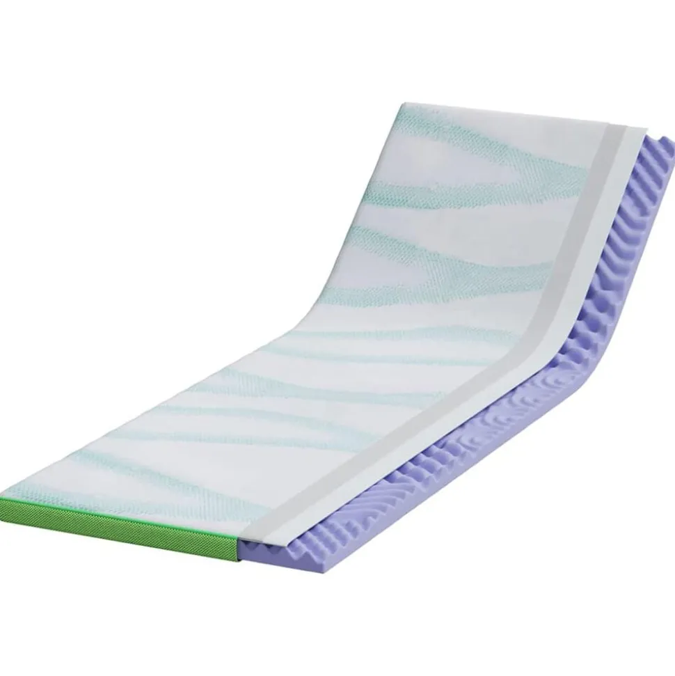 vidaXL matrastopper Wit en Groen 70 x 200 cm Jacquard Stof