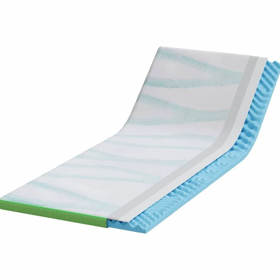 vidaXL matrastopper Wit en Groen 80 x 200 cm Jacquard Stof