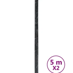 vidaXL Meubelfolies zelfklevend 90x500 cm PVC marmerzwart