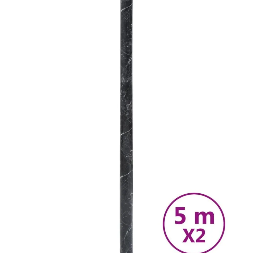 vidaXL Meubelfolies zelfklevend 90x500 cm PVC marmerzwart