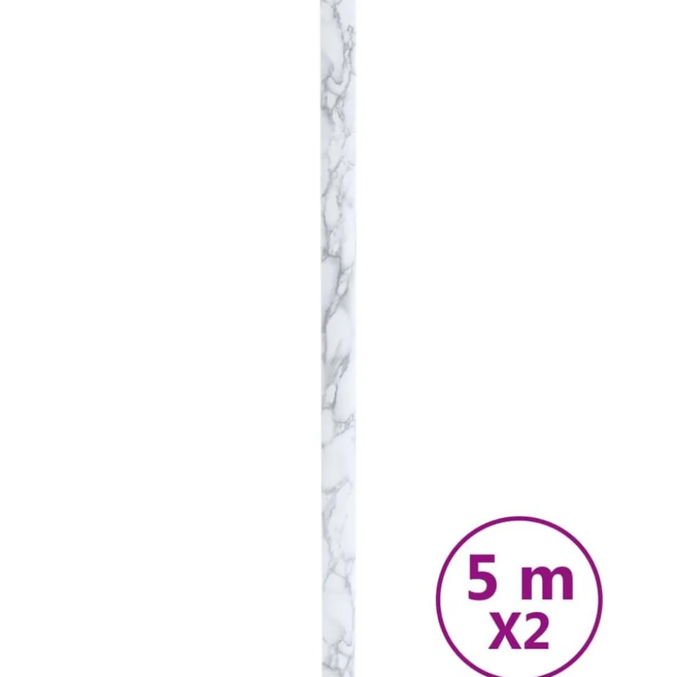 vidaXL Meubelfolies zelfklevend 90x500 cm PVC marmerwit