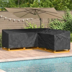 vidaXL Meubelhoes Zwart 235 x 235 x 85 cm 420D Oxford Stof