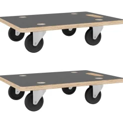 vidaXL Meubelhondjes 2 st rechthoekig 250 kg 50x35x11,5 cm