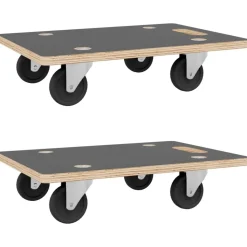 vidaXL Meubelhondjes 2 st rechthoekig 250 kg 60x40x11,5 cm