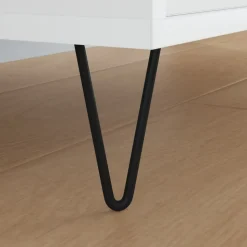 vidaXL Meubelpoot 2 pcs Zwart 54.1 x 54.1 x 100 mm IJzer