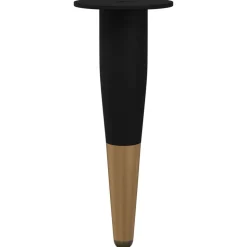 vidaXL Meubelpoten 2 pcs Zwart en Goud Ø 40 x 98 mm IJzer