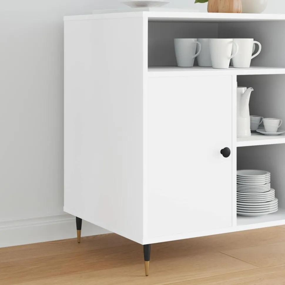 vidaXL Meubelpoten 2 pcs Zwart en Goud Ø 40 x 98 mm IJzer