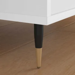 vidaXL Meubelpoten 2 pcs Zwart en Goud Ø 40 x 98 mm IJzer