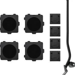 vidaXL Meubelrollers 4 st met lifter 13,5x13,5x4,2 cm 300 kg zwart