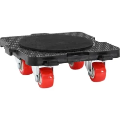 vidaXL Meubelrollers 4 st met lifter 13,5x13,5x4,2 cm 300 kg zwart