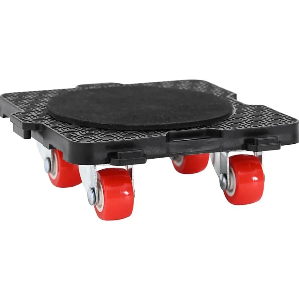 vidaXL Meubelrollers 4 st met lifter 13,5x13,5x4,2 cm 300 kg zwart