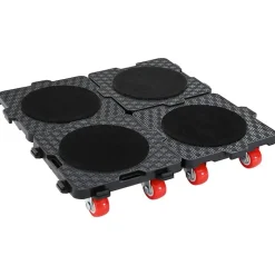 vidaXL Meubelrollers 4 st met lifter 13,5x13,5x4,2 cm 300 kg zwart