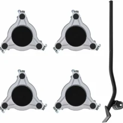 vidaXL Meubelrollers 4 st met lifter 19x17,5x6 cm staal 1000 kg