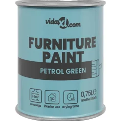 vidaXL Meubelverf Groen 0,75 L Wandprint