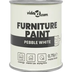 vidaXL Meubelverf Wit 0,75 L Wandprint