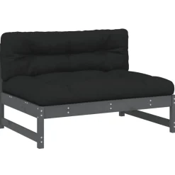 vidaXL Middenbank 120x80 cm massief grenenhout grijs