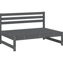 vidaXL Middenbank 120x80 cm massief grenenhout grijs