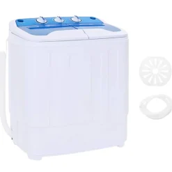 vidaXL Mini wasmachine met dubbele trommel 5,6 kg