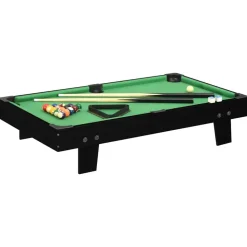 vidaXL Minipooltafel 3 Feet 92x52x19 cm zwart en groen