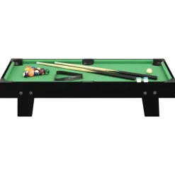 vidaXL Minipooltafel 3 Feet 92x52x19 cm zwart en groen