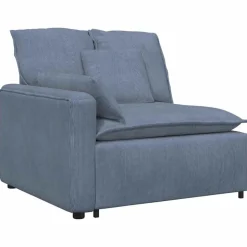 vidaXL Modulaire bank met kussens blauw