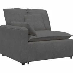 vidaXL Modulaire bank met kussens donkergrijs