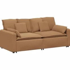 vidaXL Modulaire bank met kussens beige