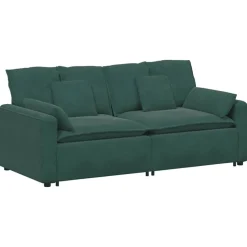 vidaXL Modulaire bank met kussens donkergroen