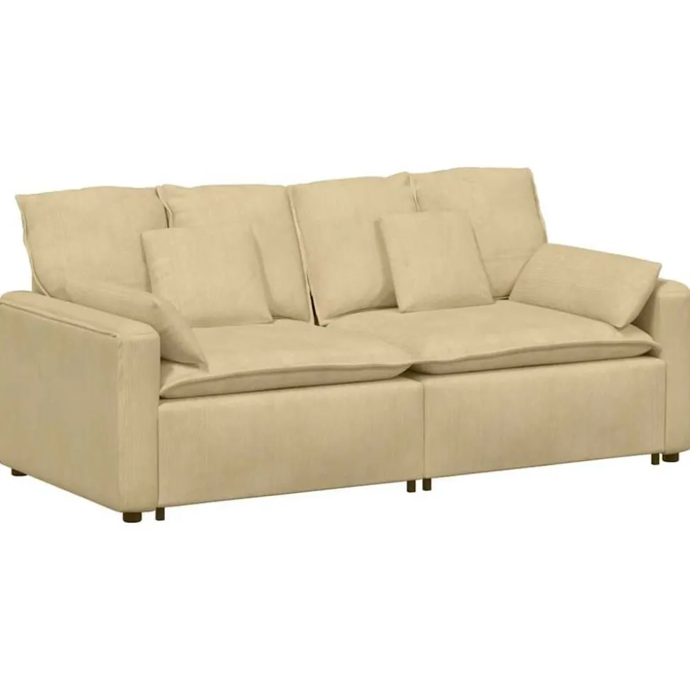 vidaXL Modulaire bank met kussens grijsgroen