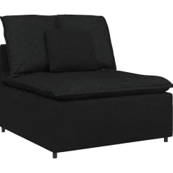vidaXL Modulaire bank middenmodule met kussens 100 cm zwart