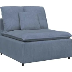 vidaXL Modulaire bank middenmodule met kussens 100 cm blauw