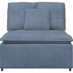 vidaXL Modulaire bank middenmodule met kussens 100 cm blauw