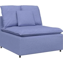 vidaXL Modulaire bank middenmodule met kussens 100 cm spijkerblauw