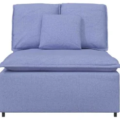 vidaXL Modulaire bank middenmodule met kussens 100 cm spijkerblauw