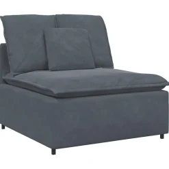 vidaXL Modulaire bank middenmodule met kussens 100 cm donkergrijs