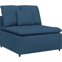 vidaXL Modulaire bank middenmodule met kussens 100 cm blauw