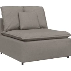 vidaXL Modulaire bank middenmodule met kussens 100 cm taupe