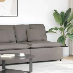 vidaXL Modulaire bank middenmodule met kussens 100 cm taupe