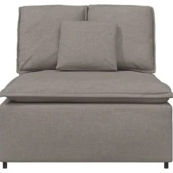 vidaXL Modulaire bank middenmodule met kussens 100 cm taupe