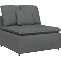 vidaXL Modulaire bank middenmodule met kussens 100 cm donkergrijs