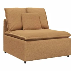 vidaXL Modulaire bank middenmodule met kussens 100 cm beige