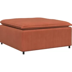 vidaXL Modulaire bank voetenbank module rood oranje 100x100x48 cm