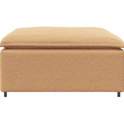 vidaXL Modulaire bank voetenbank module beige 100x100x48 cm