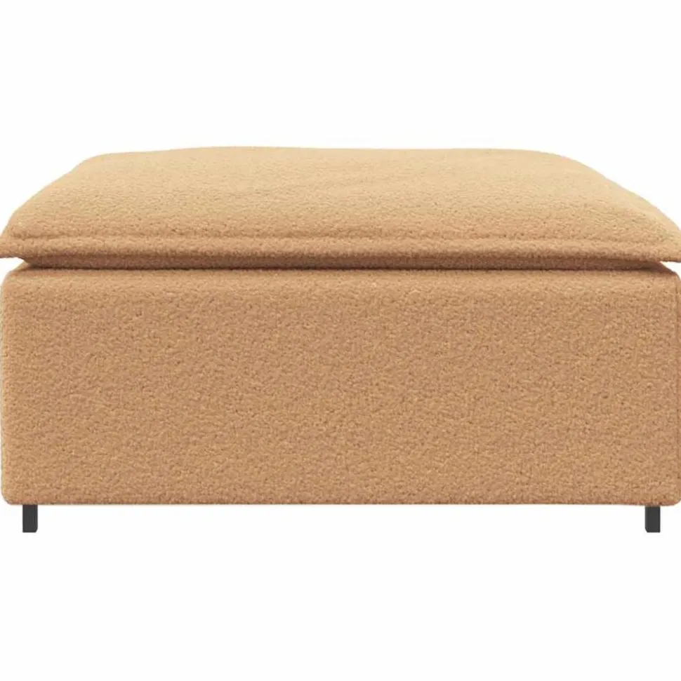 vidaXL Modulaire bank voetenbank module beige 100x100x48 cm