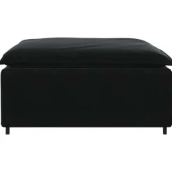 vidaXL Modulaire bank voetenbank module zwart 100x100x48 cm