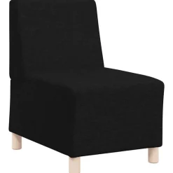 vidaXL Modulaire bank zonder armleuningen zwart 55 cm stof
