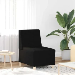 vidaXL Modulaire bank zonder armleuningen zwart 55 cm stof
