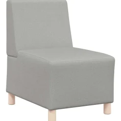 vidaXL Modulaire bank zonder armleuningen Wolkengrijs 55 cm stof