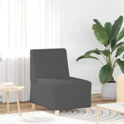 vidaXL Modulaire Bankeenheid Armlos 2 pcs Donkergrijs 55 x 74 x 82 cm